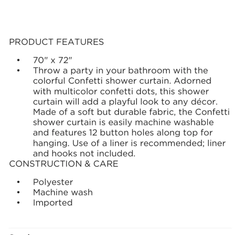 🩵 Colorful Confetti Shower Curtain 🩵